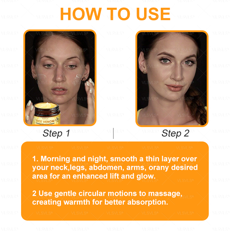 Made and Shipped from USA  ✨  𝑽𝑳𝑺𝑽𝑳𝑺® Bee Venom Comprehensive Cream  LAST DAY 80% OFF(Sagging Skin, Fine Lines, Loss of Firmness, Flat Bust, Drooping Hips, and More)