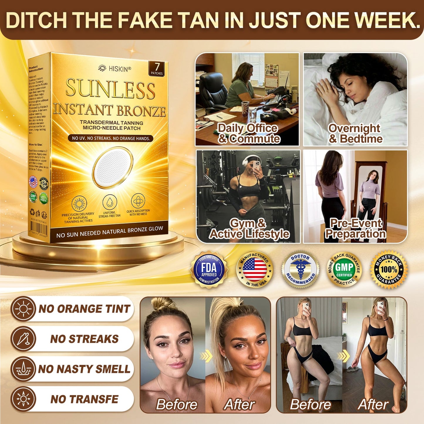𝑶𝒇𝒇𝒊𝒄𝒊𝒂𝒍 𝑺𝒕𝒐𝒓𝒆 | 🌻 𝐇𝐢𝐬𝐤𝐢𝐧® 𝐒𝐮𝐧𝐥𝐞𝐬𝐬 𝐈𝐧𝐬𝐭𝐚𝐧𝐭 𝐁𝐫𝐨𝐧𝐳𝐞 𝐓𝐚𝐧𝐧𝐢𝐧𝐠 𝐌𝐢𝐜𝐫𝐨𝐧𝐞𝐞𝐝𝐥𝐞 𝐏𝐚𝐭𝐜𝐡 🇺🇸 (𝐉𝐮𝐬𝐭 𝐨𝐧𝐜𝐞 𝐚 𝐝𝐚𝐲) 𝐕𝐢𝐬𝐢𝐛𝐥𝐞 𝐁𝐫𝐨𝐧𝐳𝐞 𝐆𝐥𝐨𝐰 𝐢𝐧 𝟕 𝐃𝐚𝐲𝐬 ✅ 𝐍𝐨 𝐔𝐕, 𝐍𝐨 𝐎𝐫𝐚𝐧𝐠𝐞, 𝐍𝐨 𝐒𝐭𝐫𝐞𝐚𝐤𝐬, 𝐍𝐨 𝐃𝐇𝐀, 𝐍𝐨 𝐌𝐞𝐬𝐬.